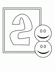coloring-page-numbers-free-to-color-for-children : Two