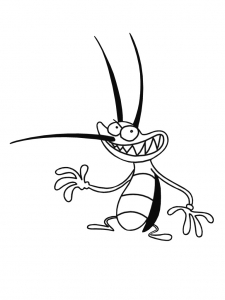 coloring-page-oggy-and-the-cockroaches-for-kids