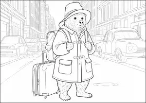 Paddington bear free to color for children