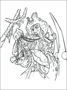 Pirates of the caribbean coloring page for kids