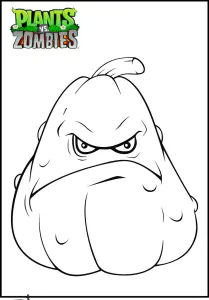 Plants vs zombie coloring page to print for free