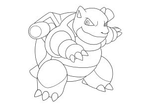 Blastoise : Easy coloring page