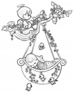 Free Precious Moments Drawing To Download And Color