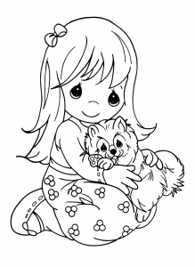 Precious Moments coloring pages to print