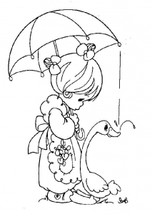 Free Precious Moments Drawing To Download And Color