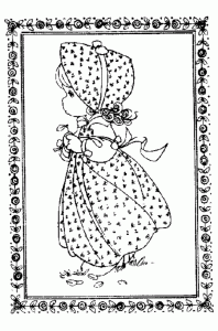 Free Precious Moments Drawing To Print And Color