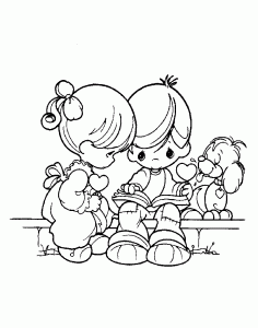 Precious Moments coloring pages for kids