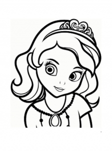 Free printable and coloring drawing of Princess Sofia (Disney)