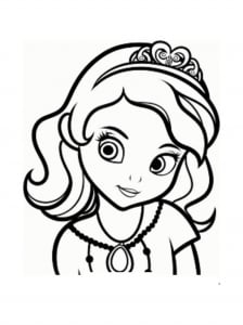 Free Printable And Coloring Drawing Of Princess Sofia  Disney 