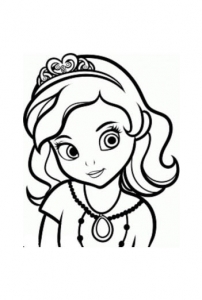 Free printable and coloring drawing of Princess Sofia (Disney)