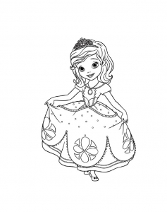 Image of Princess Sofia (Disney) to print and color