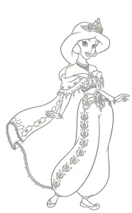 Princess coloring page for kids