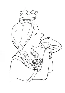 Princess coloring page for kids