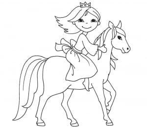 Princess image to print and color