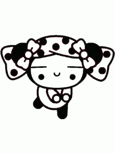 Free Pucca drawing to print and color