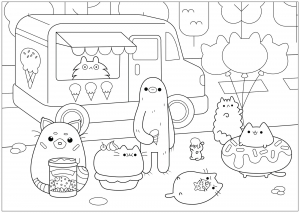 coloring-page-pusheen-to-color-for-kids