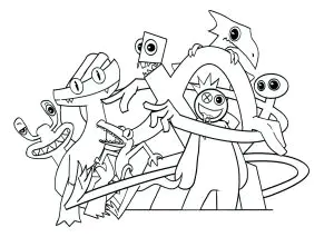 Drawing Inspired By Rainbow Friends Characters