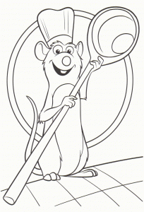 Image of Ratatouille to print and color