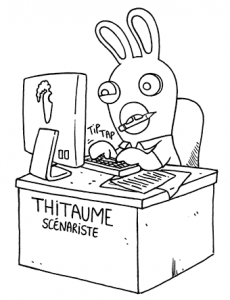 Rabbids picture to print and color