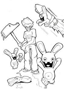 Raving Rabbids coloring pages to print for kids