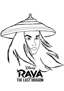 Raya coloring page with many details - Raya and the Last Dragon ...