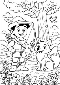 Robin Hood and a fox