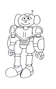 Robots coloring pages for children to print