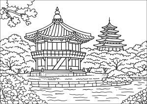 The tranquillity of a traditional temple