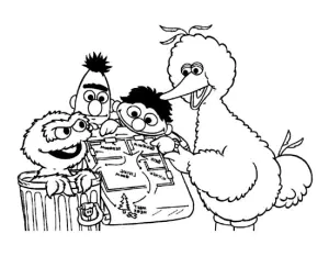 Sesame Street Coloring Page For Kids