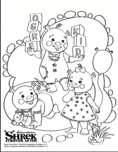Shrek Coloring Page For Kids
