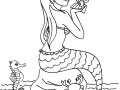 Mermaids coloring pages for kids