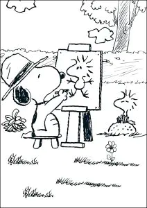 Snoopy Paints Woodstock
