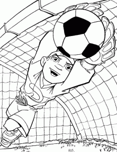 Soccer coloring pages for kids