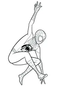 Miles morales: easy coloring