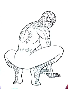 Spiderman coloring page for kids