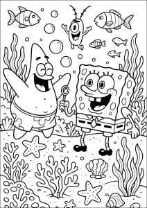 Underwater adventure for bob and his friend patrick