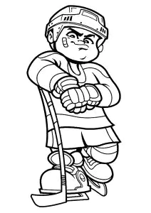 Boy In Ice Hockey Outfit