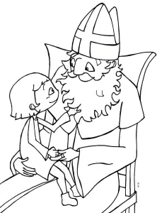 Image of saint nicholas to download and color