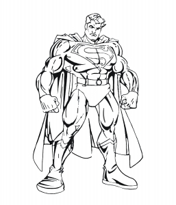 Superman Coloring Page For Kids