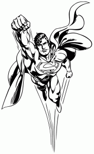 coloring-page-superman-to-download-for-free