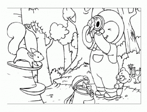 Free coloring pages of T'choupi to color