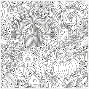 Thanksgiving Image To Download And Color