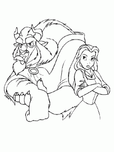 Free Beauty and the Beast coloring pages