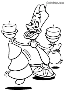 Beauty And The Beast Image To Print And Color