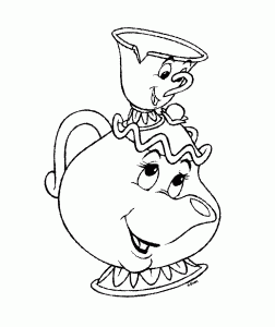 Beauty And The Beast Coloring Page To Download