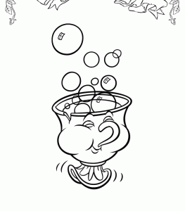 Free Beauty And The Beast Coloring Page