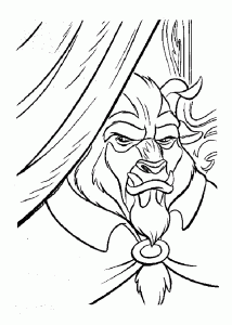 Free Beauty And The Beast Drawing To Print And Color