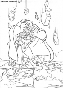 Beauty And The Beast Coloring Page For Kids