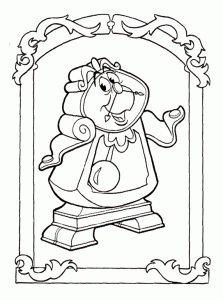 Beauty And The Beast Coloring Page For Kids To Print
