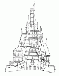 Beauty and the Beast coloring pages for kids